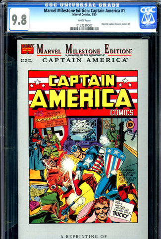 Marvel Milestone Edition: Captain America #1 CGC graded 9.8 - NO KNOWN SALES! - SOLD!