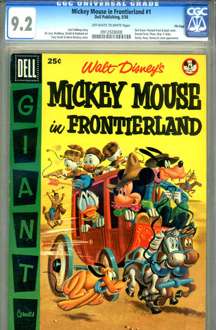 Mickey Mouse in Frontierland #1 CGC graded 9.2 Giant  SOLD!