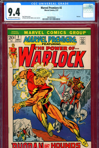 Marvel Premiere #02 CGC graded 9.4 second appearance of Adam Warlock