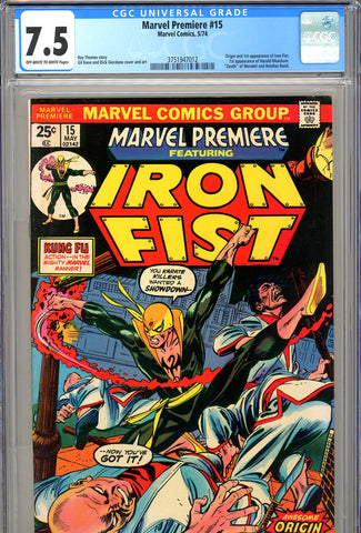 Marvel Premiere #15 CGC 7.5 - origin/1st app of Iron Fist - SOLD!