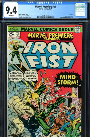 Marvel Premiere #25 CGC graded 9.4 - pre-dates Iron Fist #1 - SOLD!