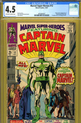 Marvel Super-Heroes #12 CGC graded 4.5  origin/1st Captain Marvel
