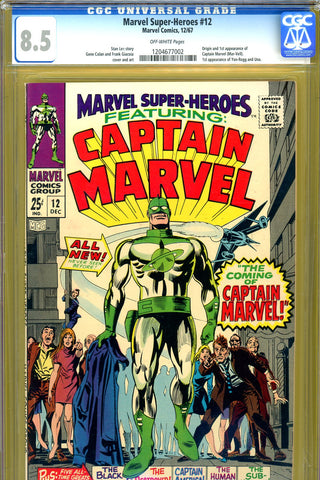 Marvel Super-Heroes #12 CGC graded 8.5  org/1st Capt. Marvel - SOLD!