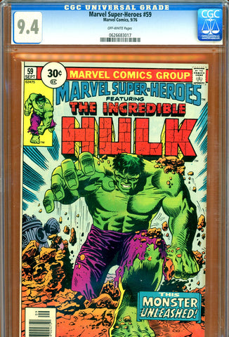 Marvel Super-Heroes #59 CGC graded 9.4 SECOND highest graded - SOLD!