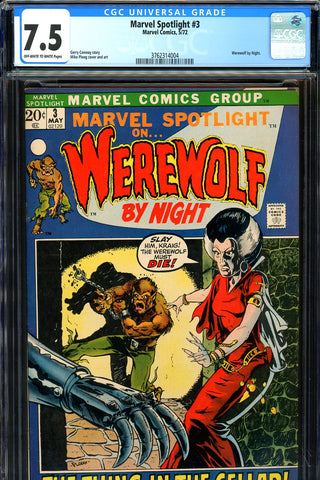 Marvel Spotlight #03 CGC graded 7.5  second Werewolf - SOLD!