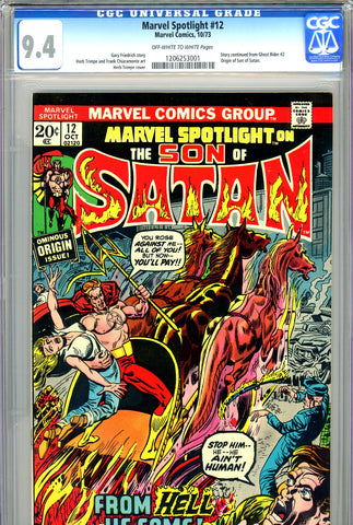 Marvel Spotlight #12 CGC 9.4 - origin of Son of Satan - SOLD!