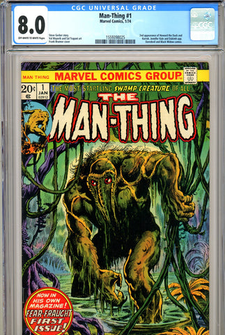 Man-Thing #01 CGC 8.0 - second Howard the Duck - SOLD!