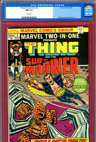 Marvel Two-In-One #02 CGC graded 9.4 Namorita appearance - SOLD!