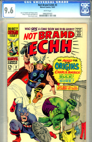 Not Brand Echh #03   CGC graded 9.6  white pages - SOLD!