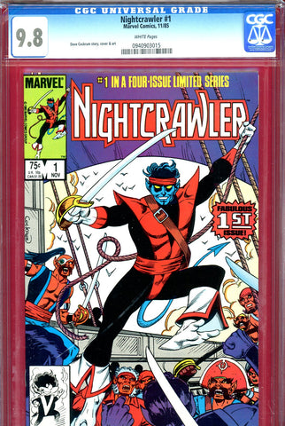 Nightcrawler #01 CGC graded 9.8 - HIGHEST GRADED four issue series - SOLD!