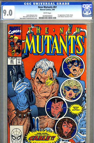 New Mutants #87   CGC graded 9.0 - first Cable - SOLD!