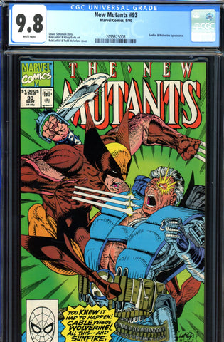 New Mutants #93 CGC graded 9.8 HIGHEST GRADED  Wolverine cover - SOLD!