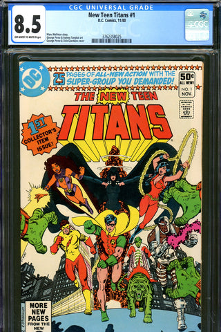 New Teen Titans #01 CGC graded 8.5 - Marv Wolfman story - SOLD!