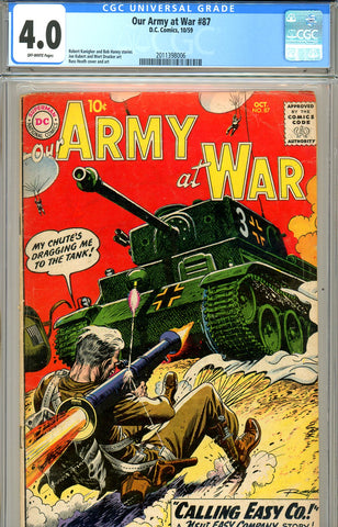 Our Army At War #087 CGC graded 4.0 early Sgt. Rock 1959 SOLD!