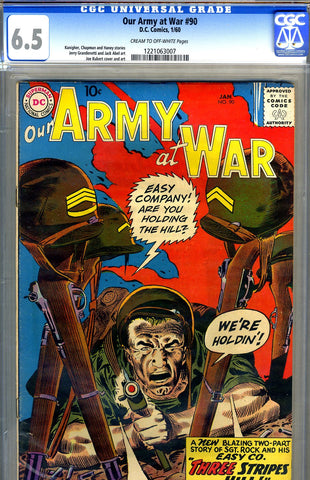 Our Army At War #090   CGC graded 6.5 -  SOLD!