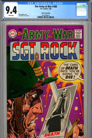 Our Army At War #188 CGC graded 9.4  Fantucchio pedigree - SOLD!