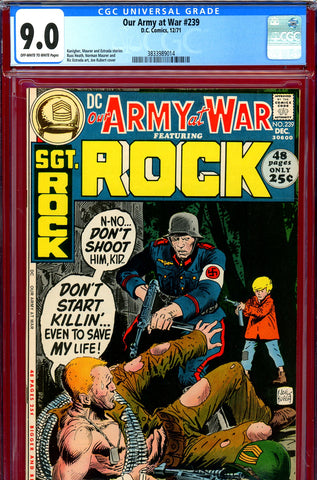 Our Army At War #239 CGC graded 9.0 Joe Kubert cover - SOLD!