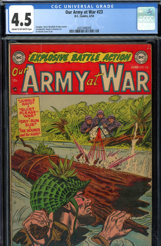 Our Army At War #23 CGC graded 4.5 Novick cover and art - SOLD!