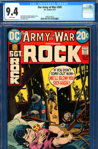 Our Army At War #249 CGC graded 9.4  Heath/Wood art - SOLD!
