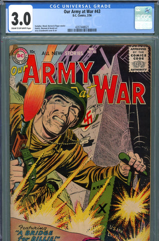 Our Army At War #43 CGC graded 3.0 Grandenetti cover and art - SOLD!