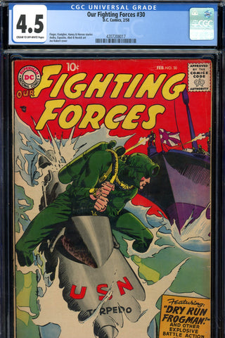 Our Fighting Forces #030 CGC graded 4.5  Joe Kubert cover