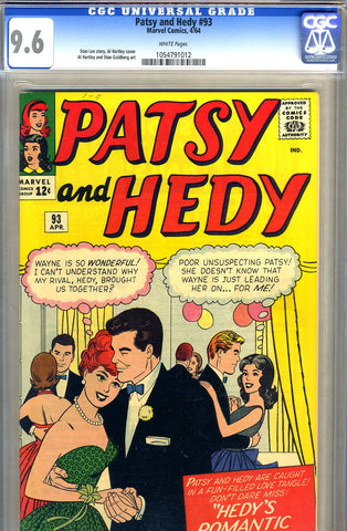 Patsy and Hedy #93   CGC graded 9.6 - HIGHEST GRADED - SOLD!