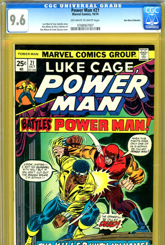 Power Man #21 CGC graded 9.6 - Power Man vs. Power Man - SOLD!