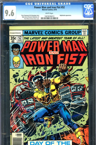 Power Man and Iron Fist #52 CGC graded 9.6 - Nightshade appearance
