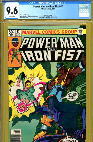 Power Man and Iron Fist #67 CGC graded 9.6 - HIGHEST GRADED - F. Miller-c - SOLD!