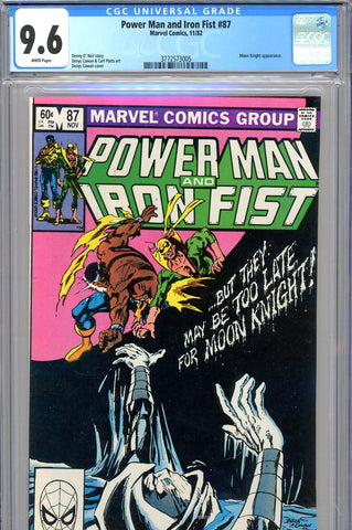 Power Man and Iron Fist #87 CGC graded 9.6 - Moon Knight c/s