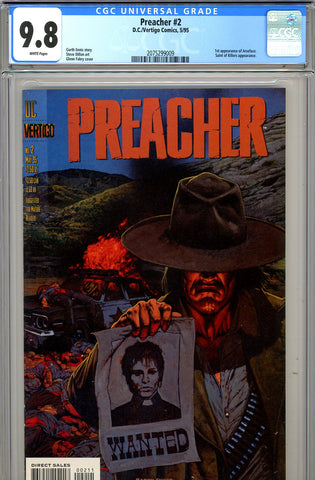 Preacher #2 CGC graded 9.8 - HIGHEST GRADED 1st Arseface - SOLD!