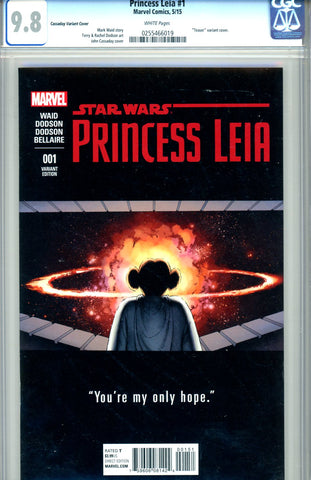 Princess Leia #1  CGC graded 9.8 - Cassaday Variant HG SOLD!