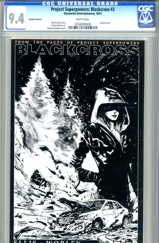 Project Superpowers: Blackcross #2  CGC graded 9.4 - SINGLE HIGHEST GRADED