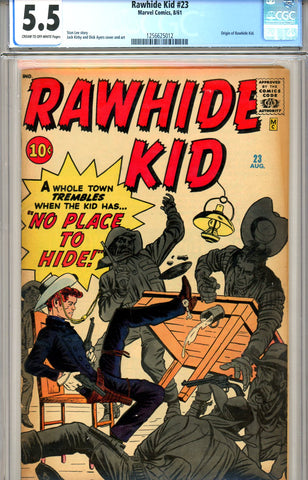 Rawhide Kid #23 CGC graded 5.5 origin of Rawhide Kid SOLD!