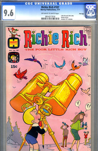 Richie Rich #107   CGC graded 9.6 - HIGHEST GRADED - SOLD!
