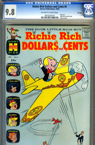 Richie Rich Dollars and Cents #06   CGC graded 9.8 - HIGHEST GRADED - SOLD!