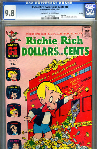 Richie Rich Dollars and Cents #10   CGC graded 9.8 - SINGLE HIGHEST GRADED - SOLD!
