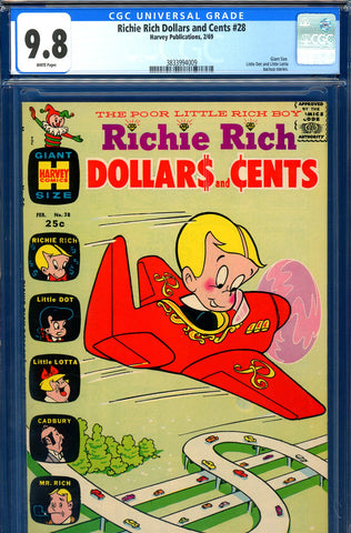 Richie Rich Dollars and Cents #28 CGC graded 9.8 HIGHEST GRADED - SOLD!