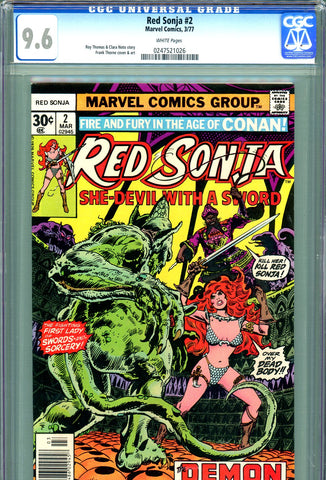 Red Sonja #02 CGC graded 9.6 - second highest graded - SOLD!