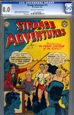 Strange Adventures #15  CGC graded 8.0 - SOLD