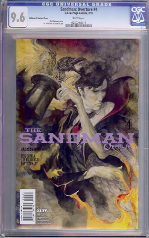 Sandman: Overture #4  CGC graded 9.6 - Williams III Variant Cover - SOLD!