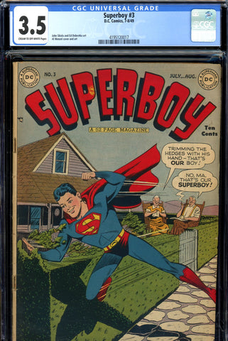 Superboy #03 CGC graded 3.5 - Wenzel cover and art - SOLD!