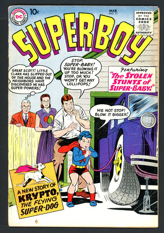 Superboy #071   VERY GOOD-   1959