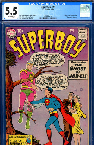 Superboy #078 CGC graded 5.5 - origin Mr. Mxyzptlk - SOLD!