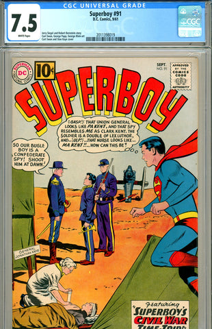 Superboy #091 CGC graded 7.5 white pages - SOLD!