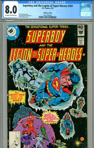 Superboy & the Legion of Super-Heroes #254 CGC graded 8.0 VARIANT