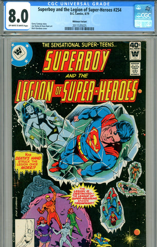 Superboy and the Legion of Super-Heroes #254 CGC graded 8.0 - WHITMAN VARIANT
