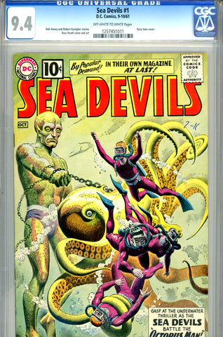 Sea Devils #01   CGC graded 9.4  Heath grey tone cover - SOLD!