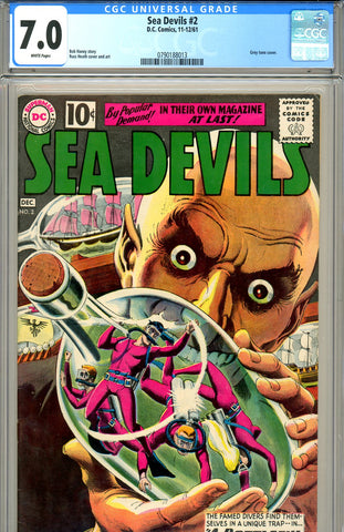 Sea Devils #02 CGC graded 7.0  grey tone cover SOLD!