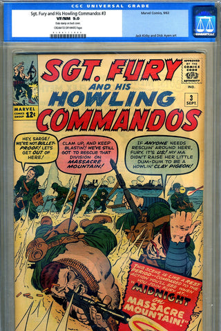Sgt. Fury #03   CGC graded 9.0 - SOLD!